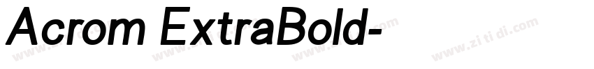 Acrom ExtraBold字体转换